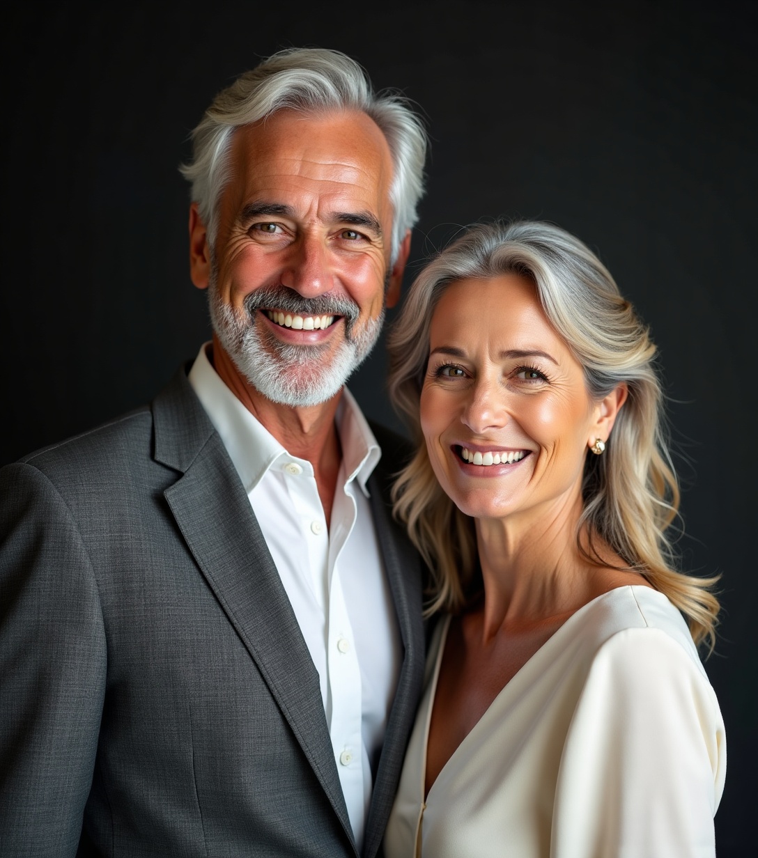 A healthy, optimized couple in their fifties